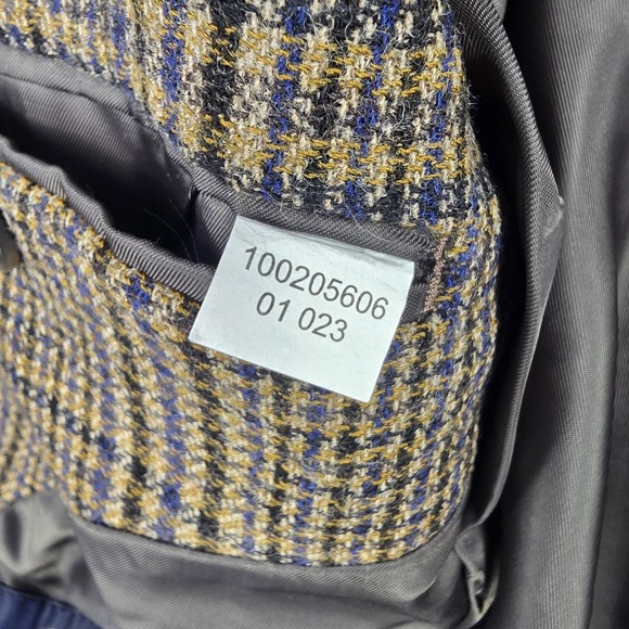 Brooks Brothers Sport Coat Blazer Mens 40S Beige Wool Check Tweed Slim Fit - Picture 13 of 13